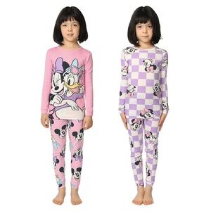 Disney Kids Girls Minnie Mouse Pajama 4 Piece Set NWT